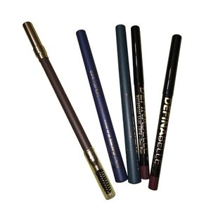 5 Piece Belle Beauty By Kim Gravel Set- 4 Eyeliners and 1 Eyebrow Pencil NWOT